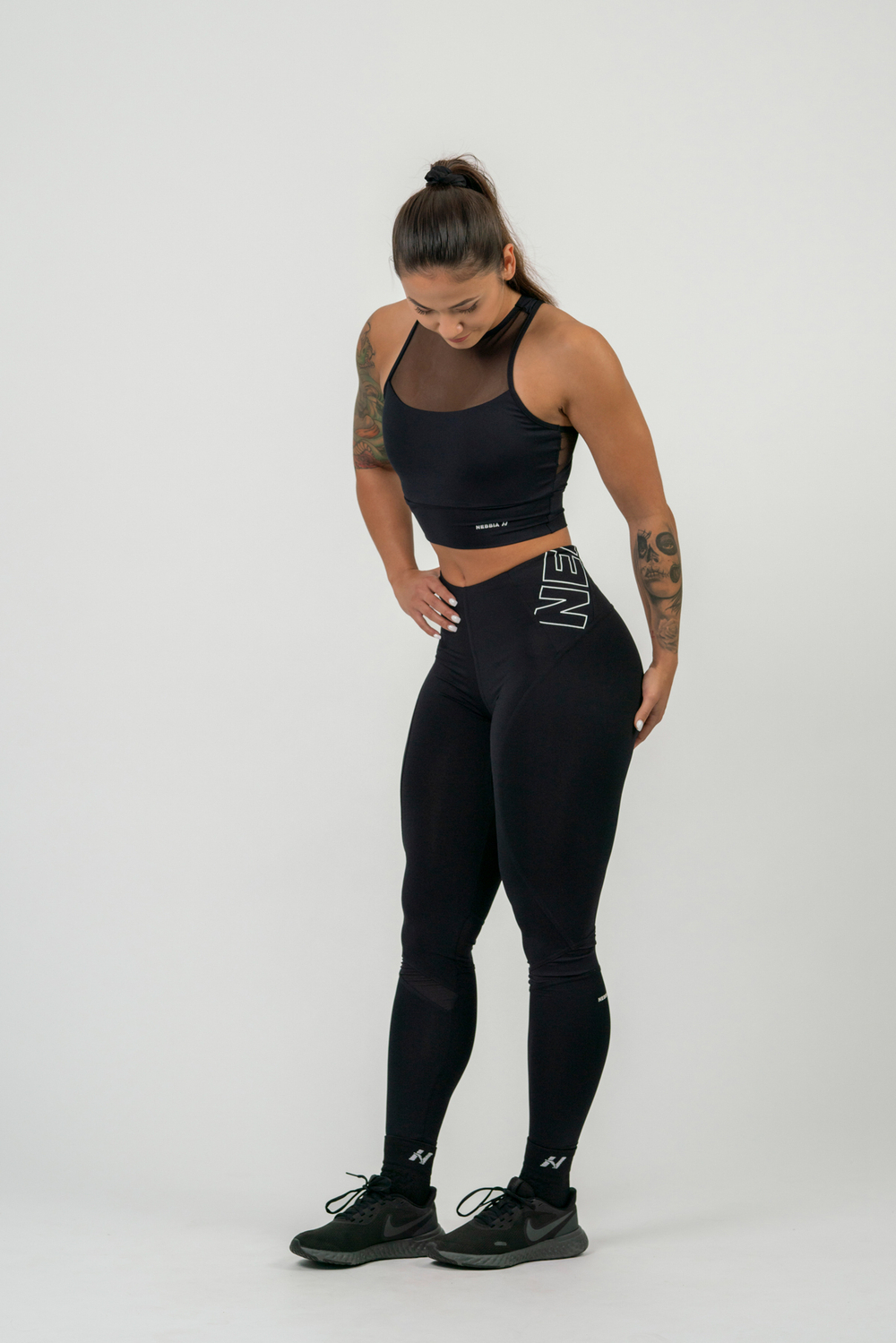 ЛЕГГИНСЫ FIT ACTIVEWEAR HIGH-WAIST LEGGINGS 443 ЧЕРНЫЕ