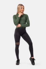 Лонгслив ORGANIC COTTON RIBBED LONG SLEEVE TOP 415
Зеленый
