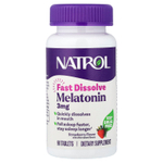 Natrol, Мелатонин, быстрорастворимые, клубника, 3 мг, 90 таблеток