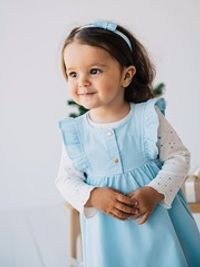 Сарафан вельветовый с крылышками "Небо" 0+