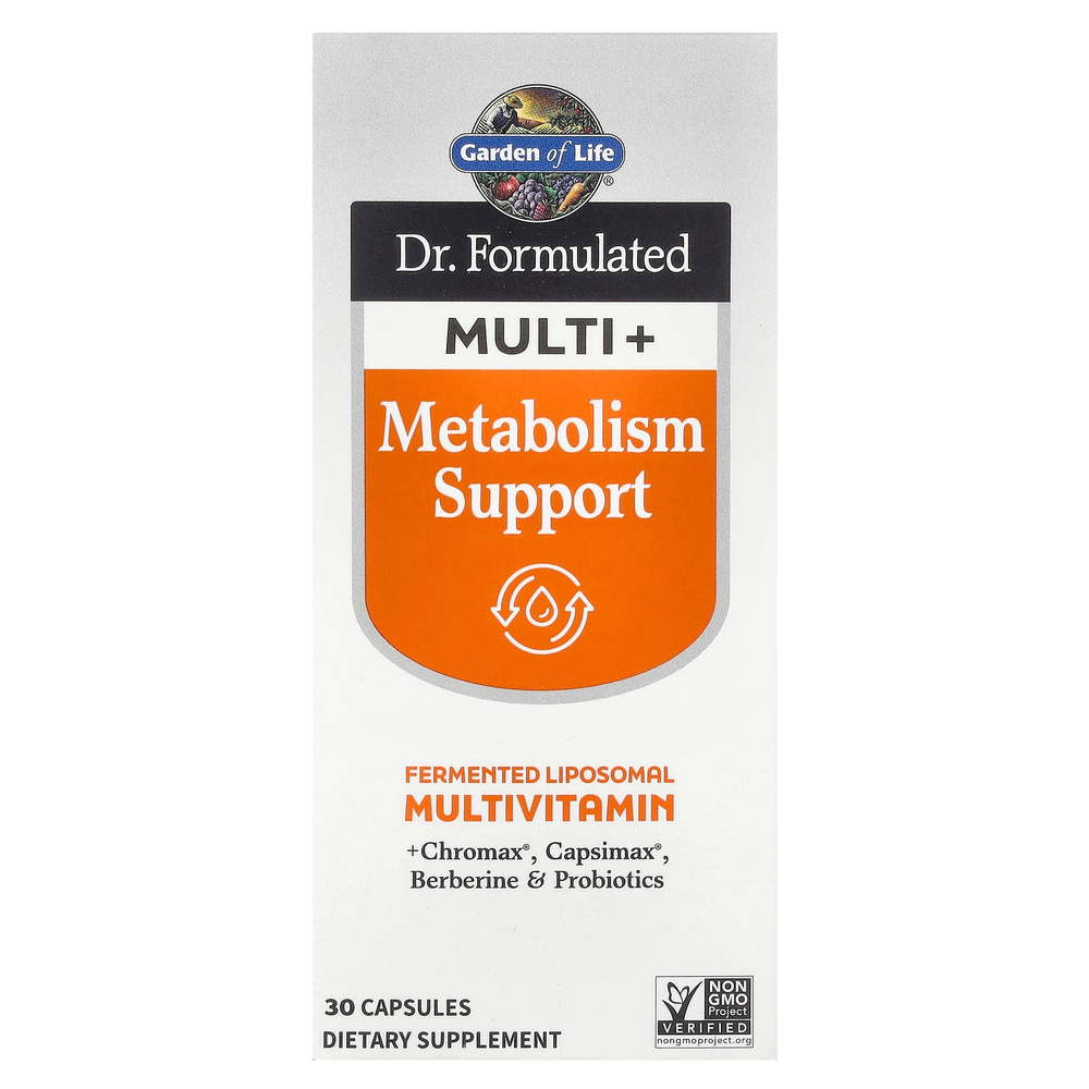 Garden of Life, Компания Dr. Formated Multi +, поддержка метаболизма, 30 капсул