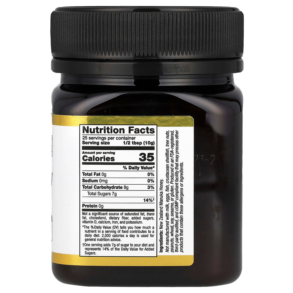 California Gold Nutrition, SUPERFOODS, монофлорный мед манука, MGO 100+, 250 г (8,8 унции)