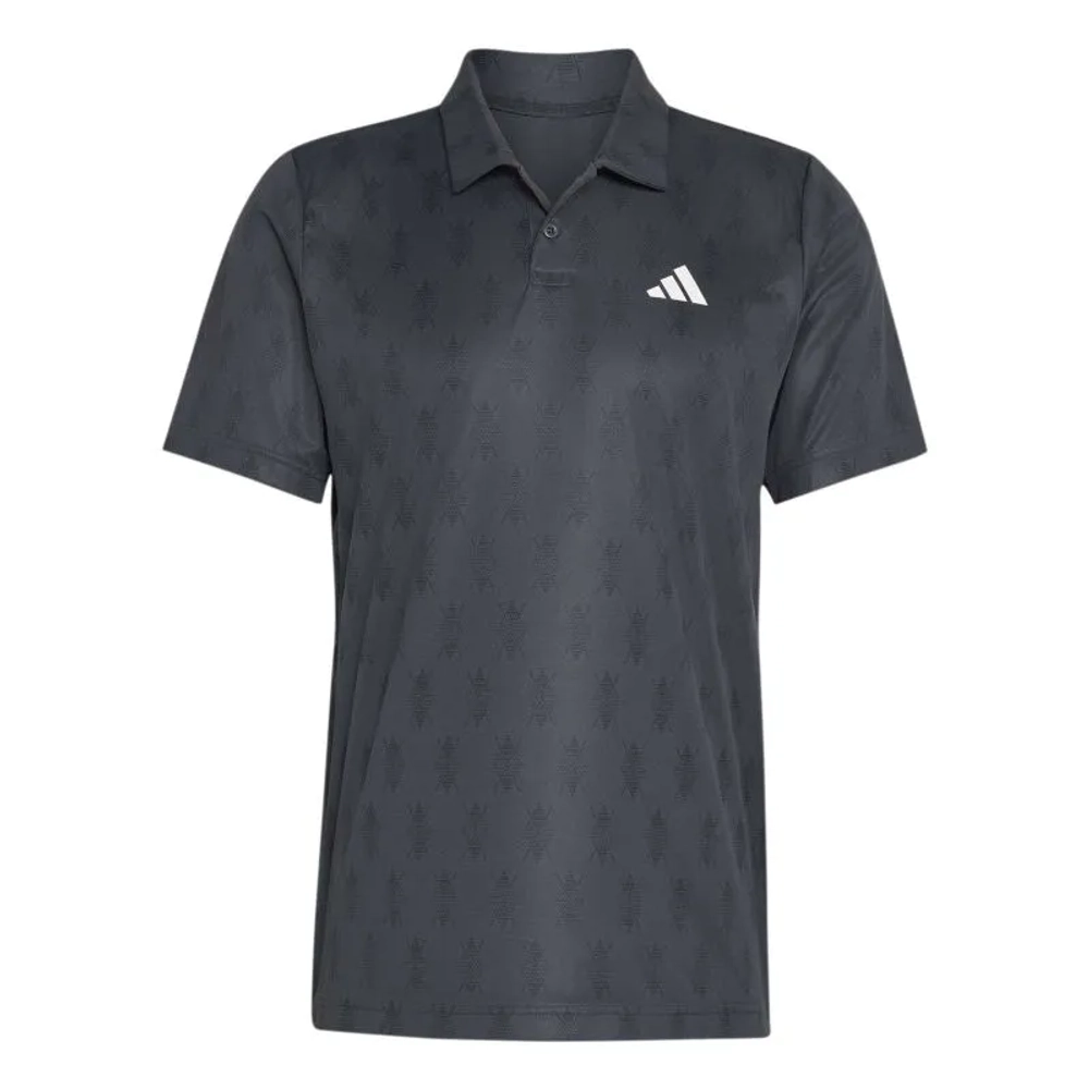 Мужское теннисное поло Adidas Club Climacool Graphic - carbon/black