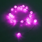 Гирлянда для дома «Жемчужина» на батарейках 2,0 м 20 ламп LED, d-1 см, 3 реж,, IP-20, Розовый
