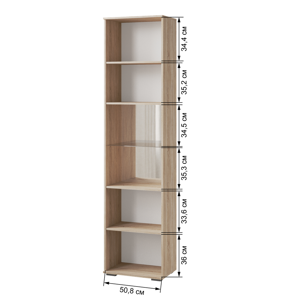 Пенал с витриной Ливорно ЛШ-5, дуб