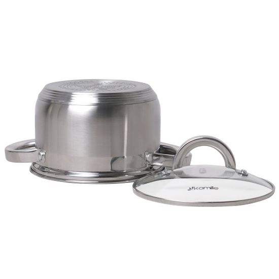Кастрюля 2,1 л. из нержавеющей стали Kamille KM 5616S с крышкой