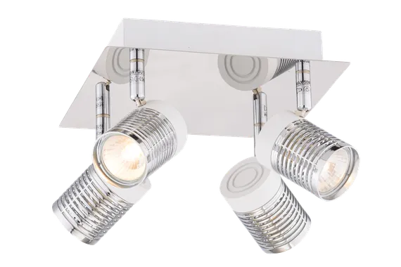 Светильник Sfera Sveta 8742-04/F102 WH+CH, 4×15 Вт, хромированный и белый