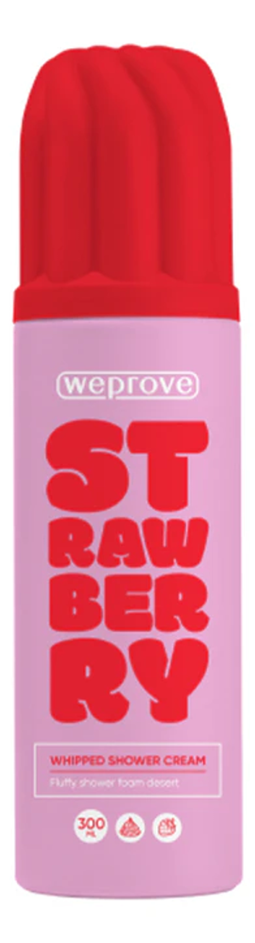 Пена для душа с ароматом клубники WEPROVE Whipped Shower Cream Strawberry 300 мл