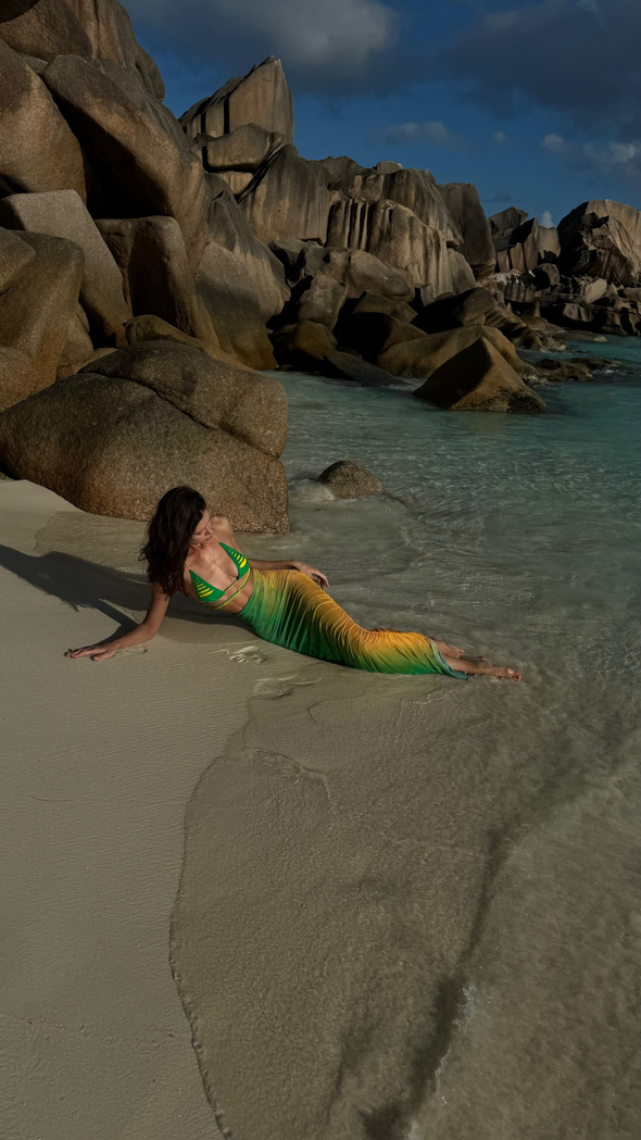 Купальник Юбкой Mermaid ЖЁЛТЫЙ