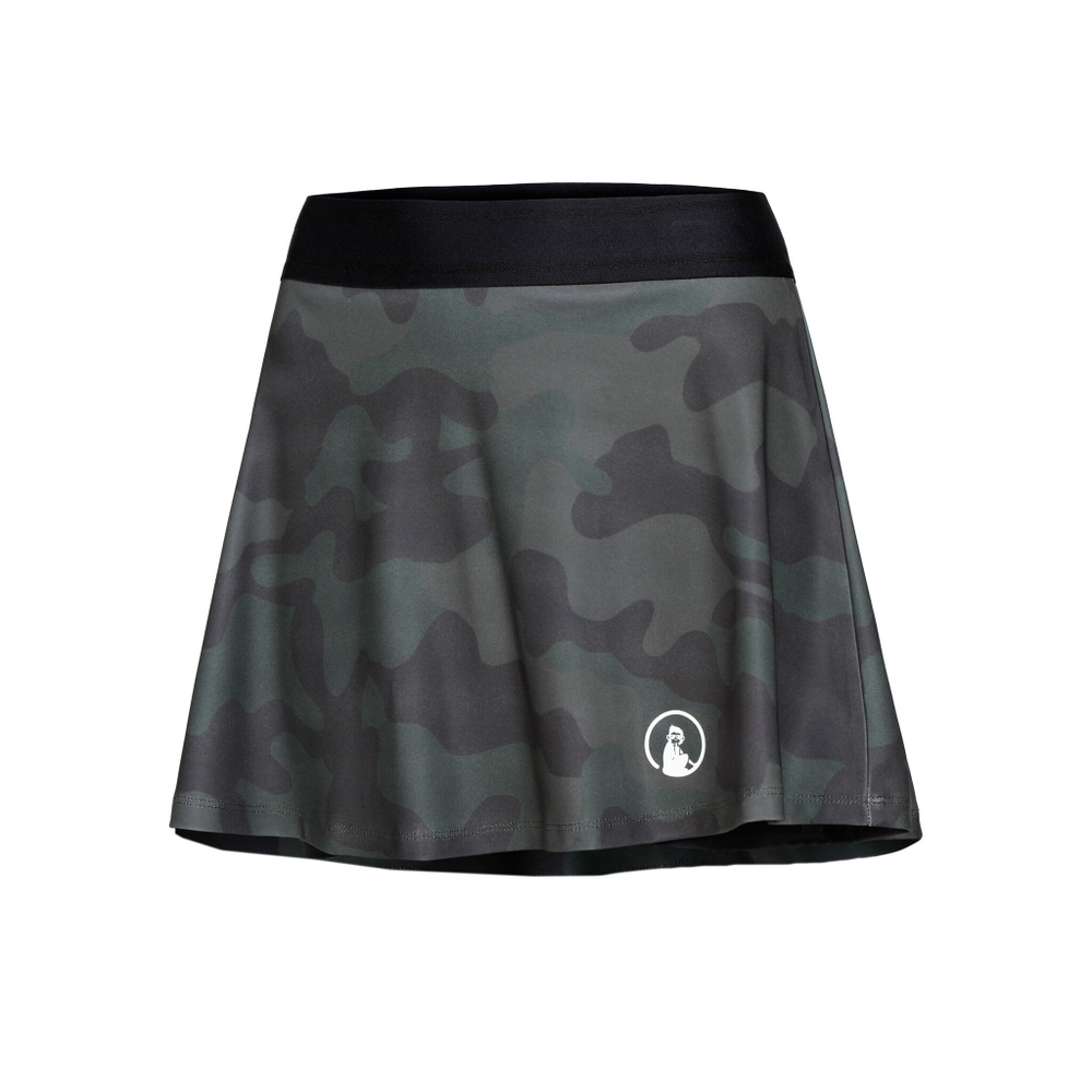 Женская теннисная юбка Quiet Please AOP Camou Bounce Skirt Women - Khaki, Olive