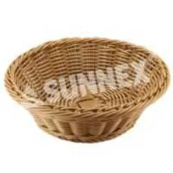 Корзина для хлеба d18,5 см h7,5 см плетеная ротанг коричневая SUNNEX