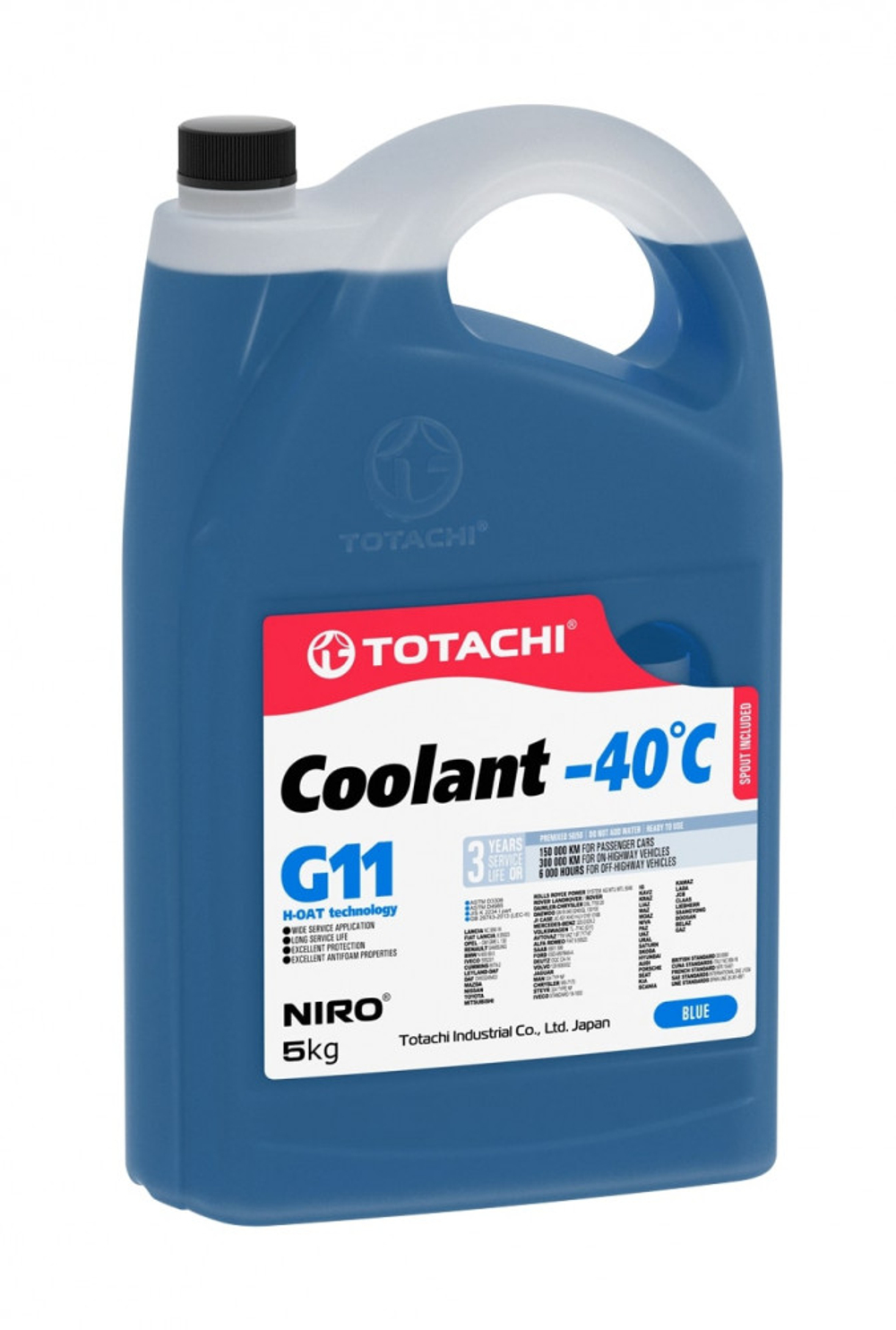 Антифриз TOTACHI синий NIRO Coolant Blue -40C G11 5кг