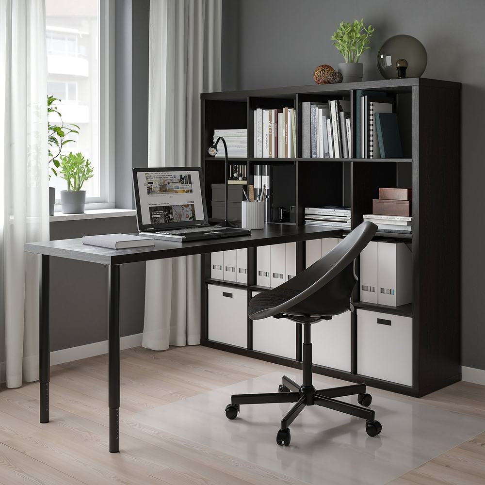IKEA OLOV  (ИКЕА ОЛОВ)  -  Ножка регулируемая - чёрная