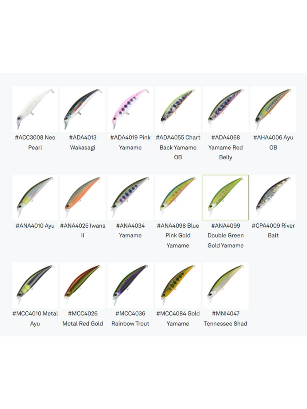 Воблер для рыбалки DUO Spearhead Ryuki 70 S Light, ANA4099 Double Green Gold Yamame, 70 мм, 7 г, тонущий, минноу