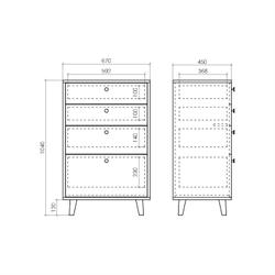 Высокий комод TWIN TW020
