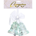 Подвеска "Хрустальные колокольчики" 5*10 см, Зелёный (Серпантин)