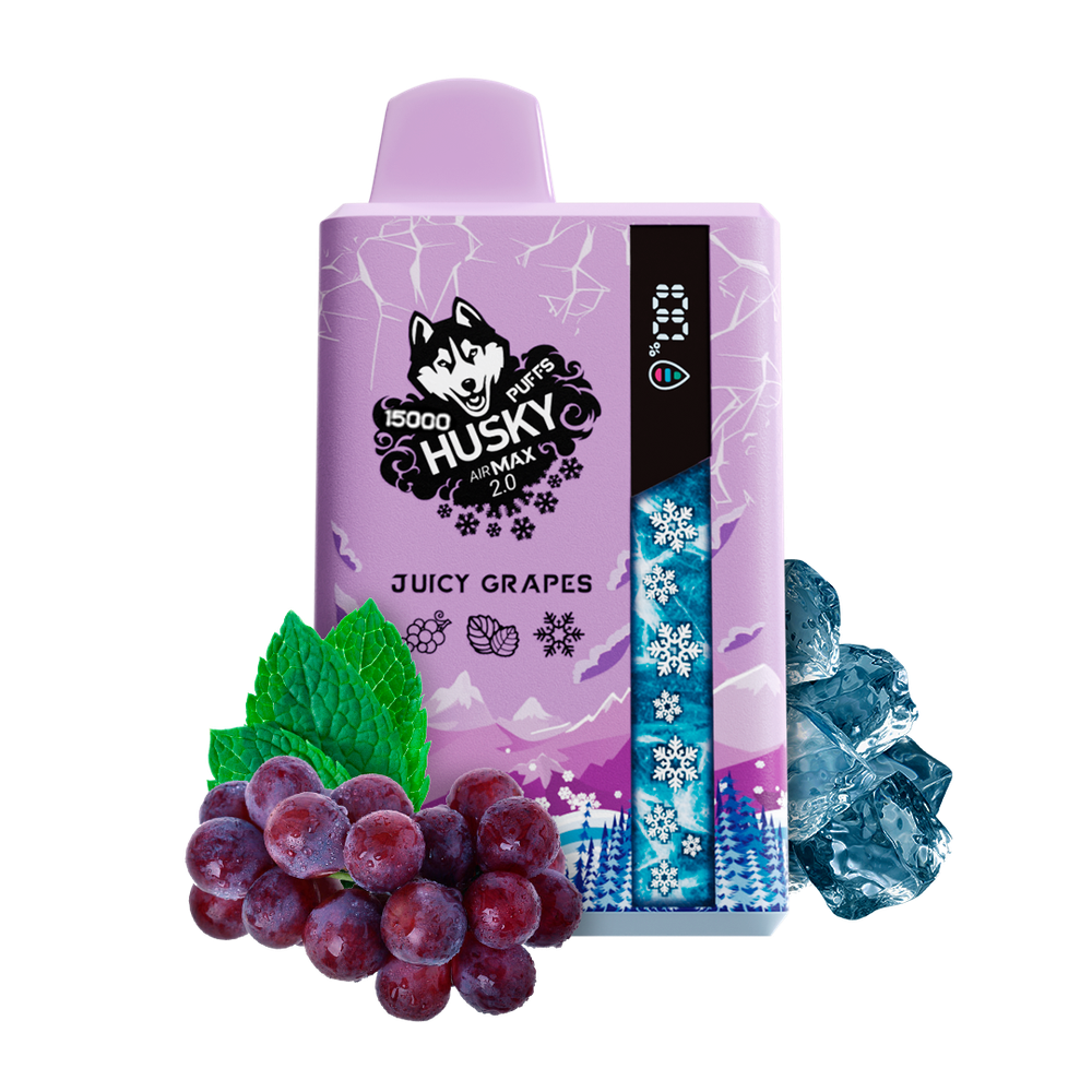 Husky Airmax 2.0 15000 JUICY GRAPES - Виноград-мята-двойной лёд 15000 затяжек 20мг (2%)