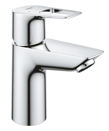 Смеситель для раковины GROHE BauLoop однорычажный, с ограничителем температуры, гладкий корпус, S-Size, хром (23337001)
