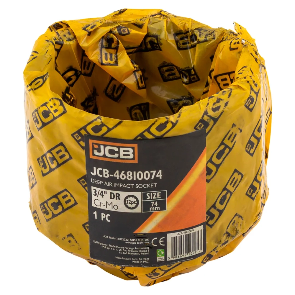 Головка ударная глубокая 74мм (12гр.), 3/4'' JCB JCB-46810074