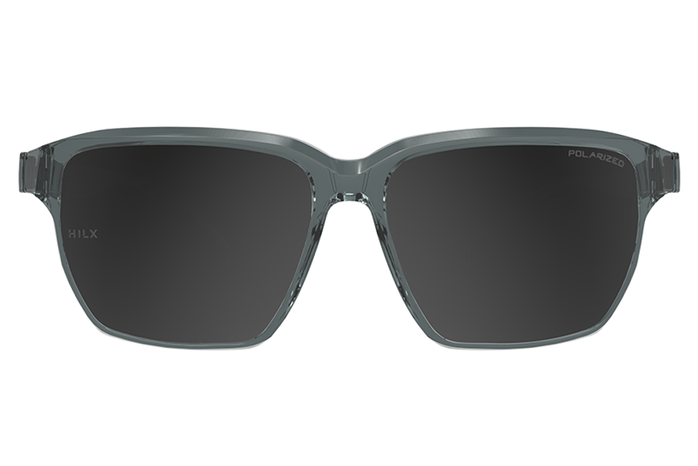 Спортивные очки HILX Rebel Shiny Crystal Grey / Black Mirror Polarized Lens