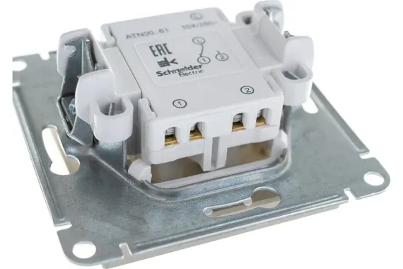 Выключатель Systeme Electric ATLASDESIGN 1-клавишный проходной шампань 38162