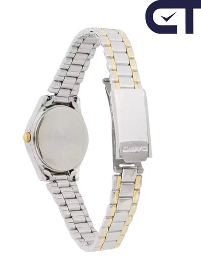 Casio LTP-1275SG-7B — женские классические часы с белым циферблатом
