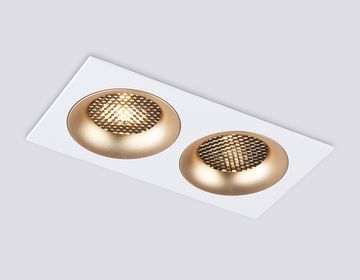 Точечный светильник 2*GU5.3 MR16 TN102733/2 WH/GD белый/золото Standard Tech Ambrella