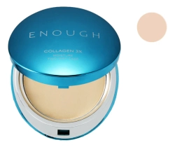 Enough Collagen 3X Moisture Two-Way Cake SPF28 PA++#21N, 13g+13g/120 - Увлажняющая солнцезащитная пудра для лица с коллагеном со сменным блоком