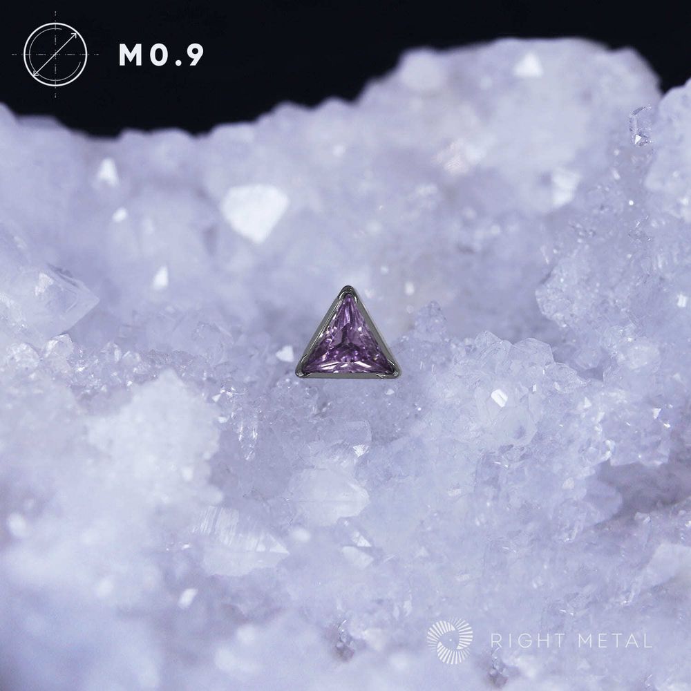 Equilateral Triangle Amethyst CZ-