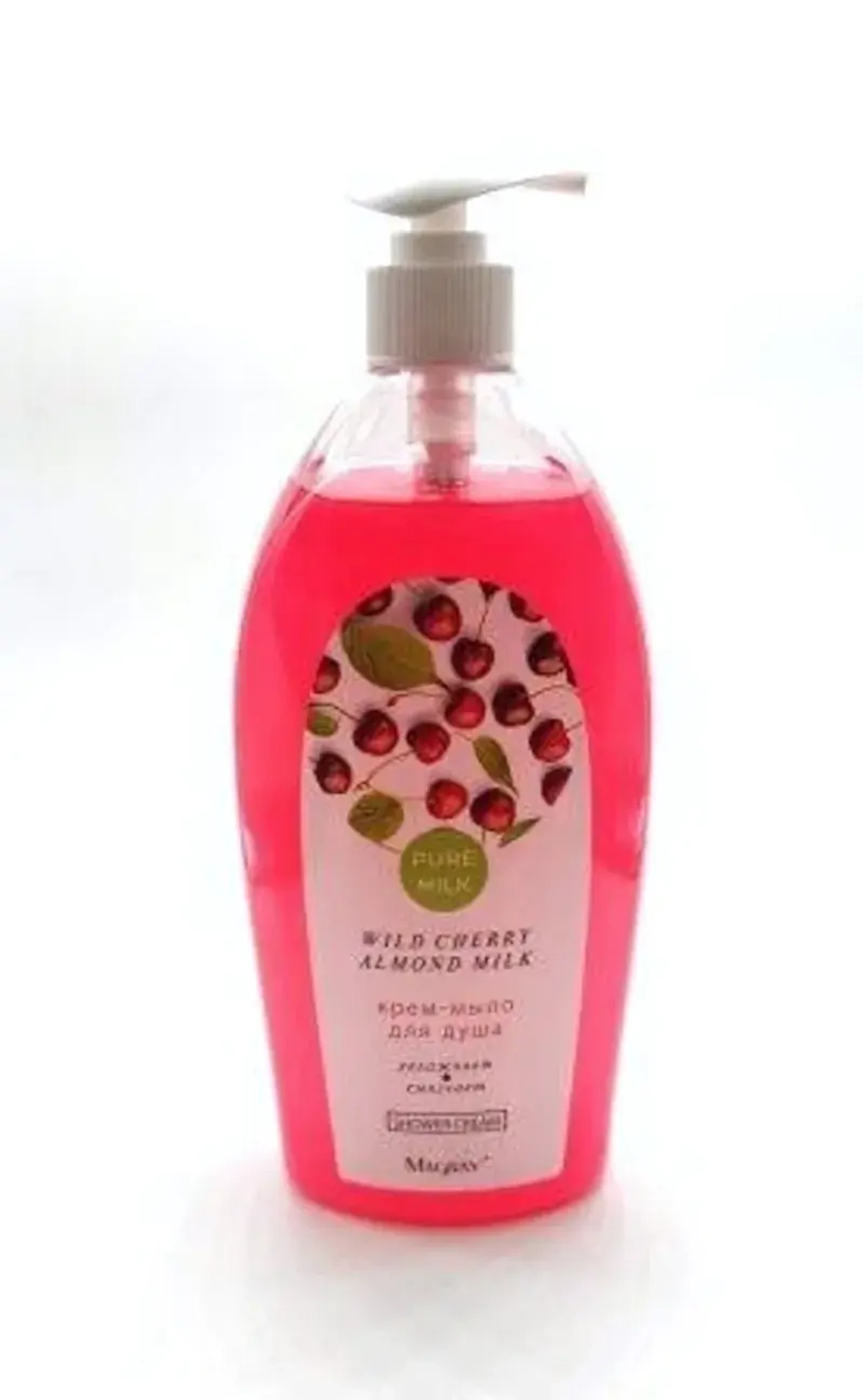 Крем-мыло для душа PURE MILK «Wild cherry & Almond milk» 800мл