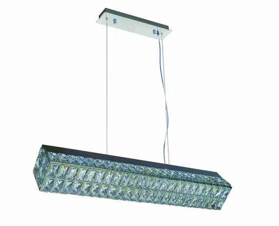 Люстра подвесная светодиодная NewRgy 2809R/33W CHROME+CLEAR, 33 Вт, хромированная и прозрачная