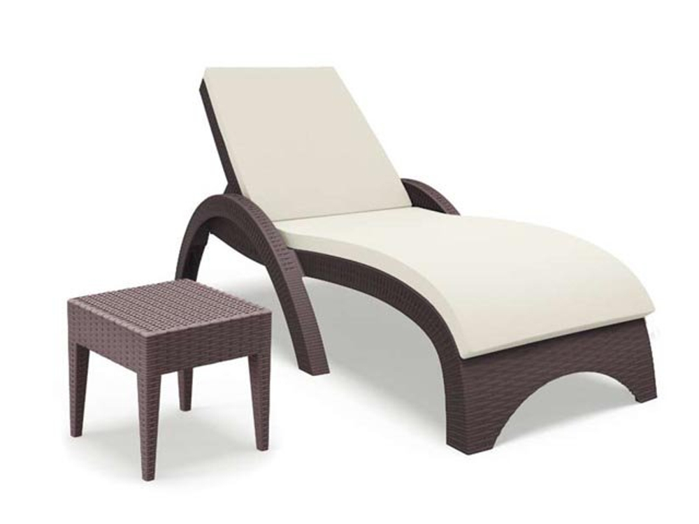 Шезлонг пластиковый, Siesta Contract GS 1009 (Fiji), коричневый