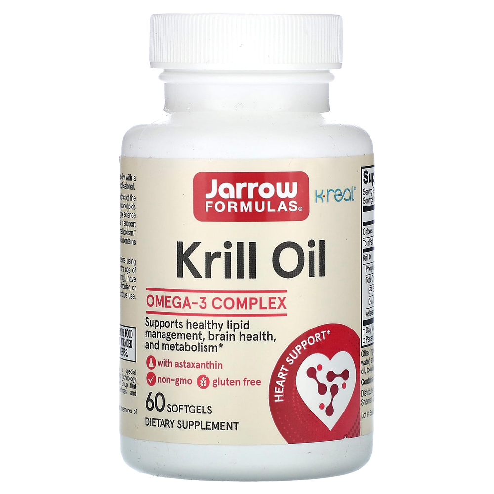 Jarrow Formulas, масло криля, 60 мягких таблеток