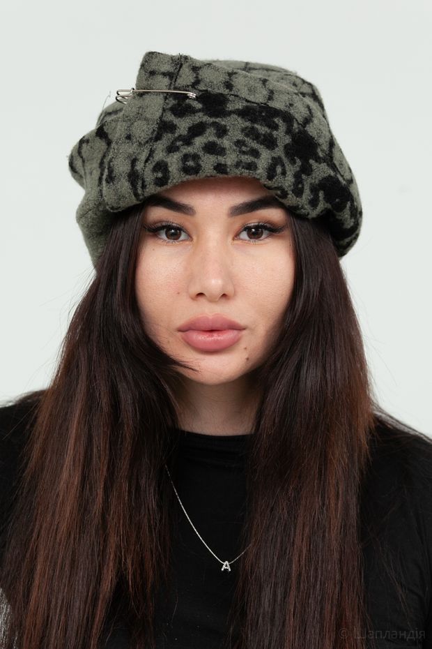 Комова №23303 (Оливка/черный / 57-58 / 30х30х6 / б/р / Оливковый / Шерсть / 0.3)
