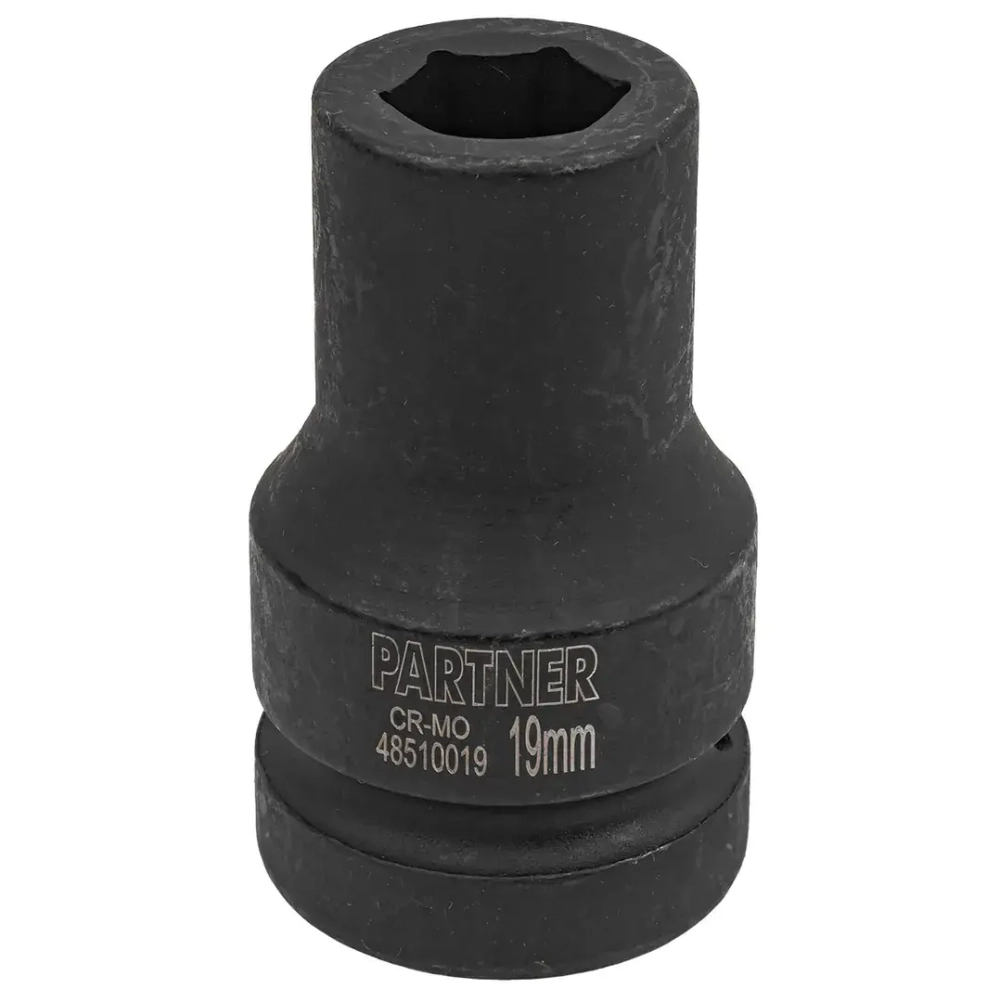 Головка ударная глубокая 19мм (6гр),1'' Partner PA-48510019