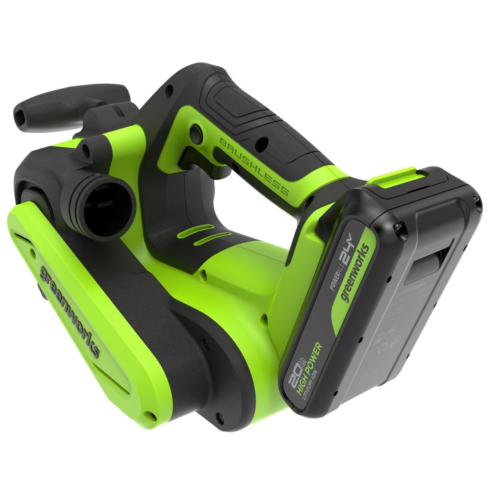 Ленточная шлифовальная машина акк. Greenworks G24BS, 24V, б/щет, 75х457мм, 259 м/мин,1х2Ач,ЗУ,кор (3100607CUA)