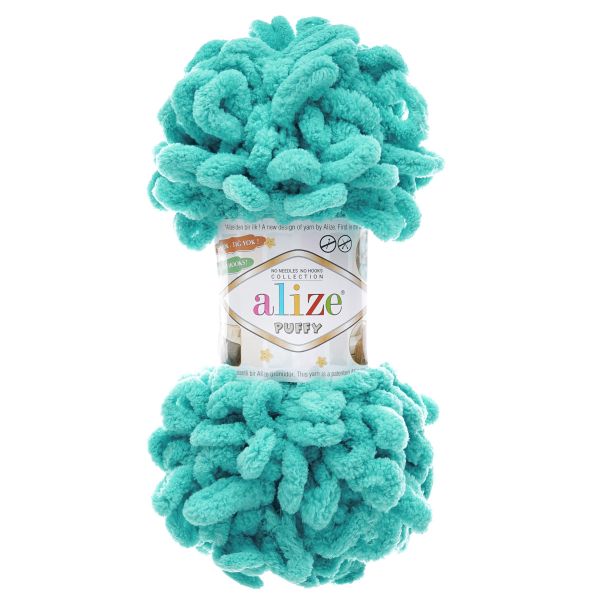 Пряжа Alize (Ализе) Puffy / уп.5 мот. по 100 г, 9м, 490 морская волна A