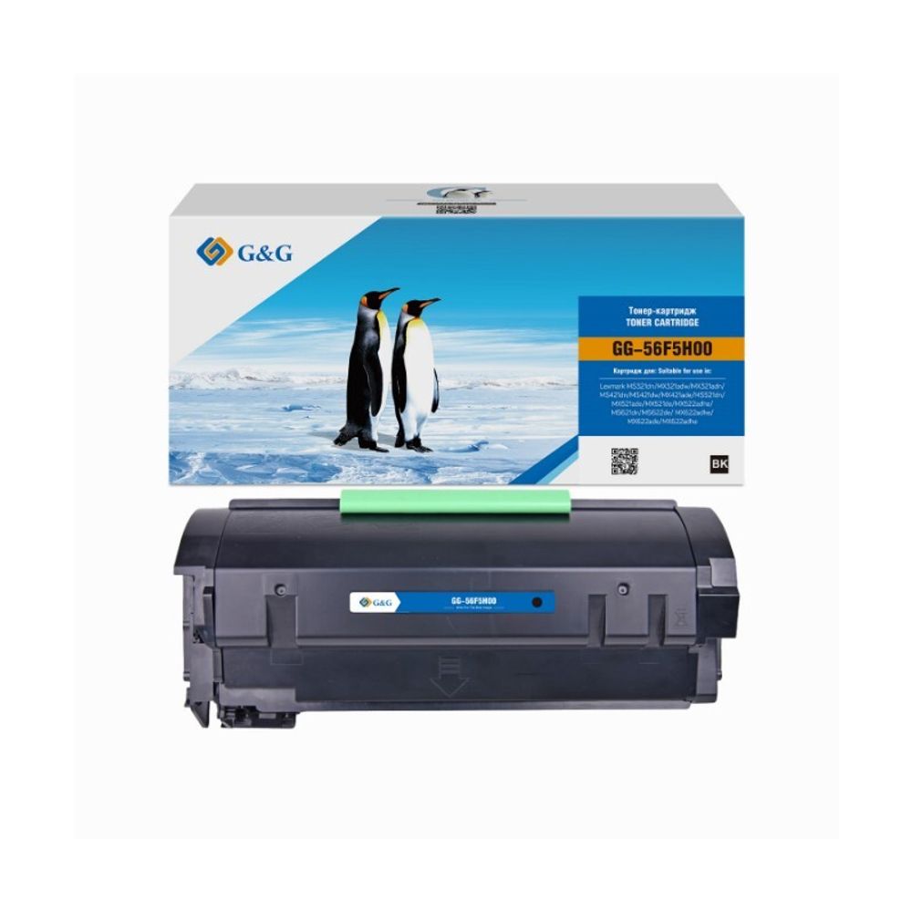 Тонер-картридж G&amp;G, аналог Lexmark 56F5H00 для MS321/421/521/621/622, MX321/421/521/522/622 (15K)