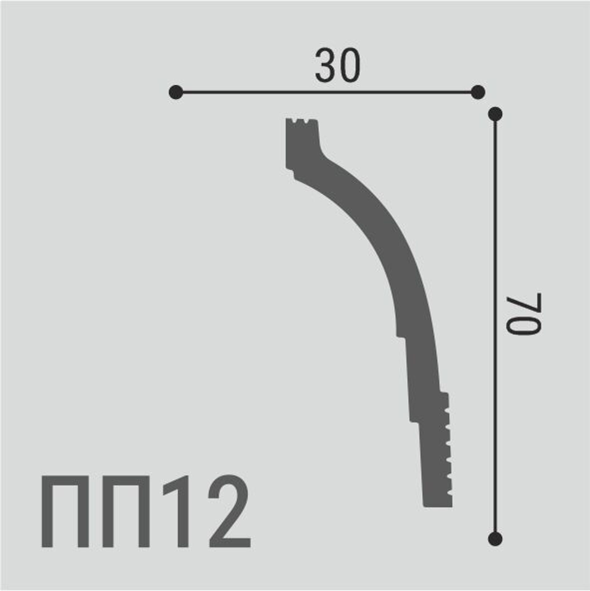 Карниз XPS POLYMER ПП 12 70/30