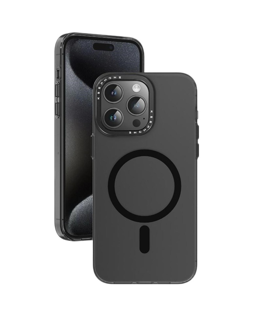 Накладка для i-Phone 15 Pro Keephone Magviar Magsafe черная