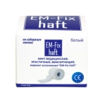 Бинт медицинский, эластичный, фиксирующий EM-Fix Haft размер 4 см х 4м цвет белый в индивидуальной картонной упаковке