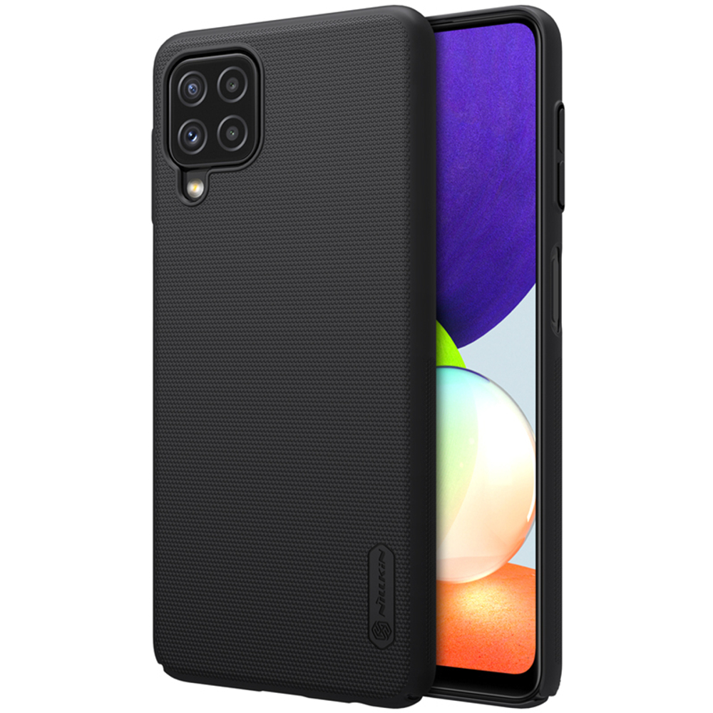 Тонкий чехол от Nillkin для Samsung Galaxy A22, 4G/LTE, серия Super Frosted Shield, черный цвет