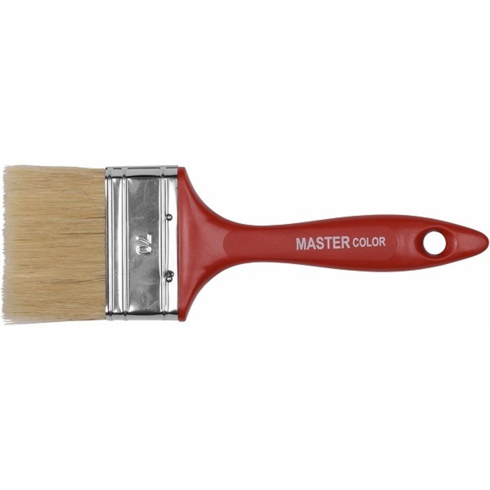 Кисть флейцевая 70 мм светлая натуральная щетина Master Color Кисть флейцевая 70 мм светлая натуральная щетина Master Color