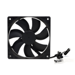 Вентилятор BaseTech V1, 80мм, 3-pin+Molex, черный, Bulk, 2400rpm, 46.2CFM, 22дБ (BT-F80X25-3PB)
