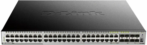 Коммутатор D-Link DGS-3630-52PC A2ASI PROJ Управляемый L3 PoE-коммутатор, стек, 44x1000Base-T, 4x10GBase-X SFP+, 4xCombo 1000Base-T SFP,