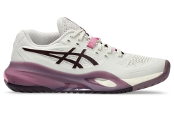 Женские теннисные кроссовки Asics Gel-Resolution X - soft oat/dark aubergine