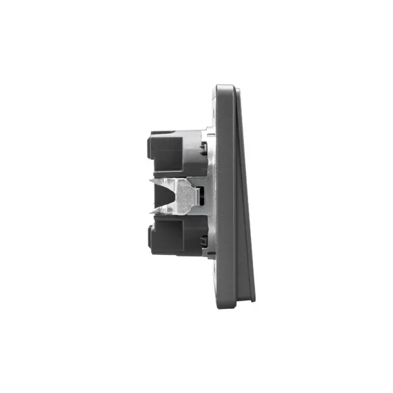 Переключатель проходной одноклавишный KRANZ Miele Round Титан KR-78-0708-2