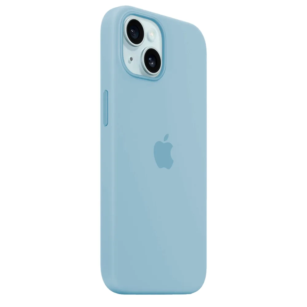 Силиконовый чехол с поддержкой MagSafe Apple Silicone Case для iPhone 15 Plus, Light Blue (Светло-голубой)