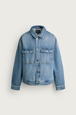 УКОРОЧЕННАЯ ДЖИНСОВАЯ КУРТКА — ZARA · 5585/394