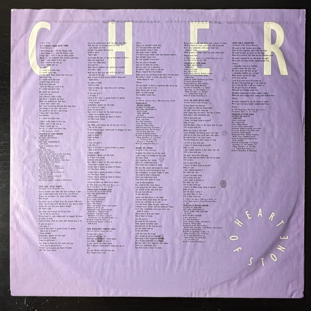 Cher - Heart Of Stone (Европа 1989г.)